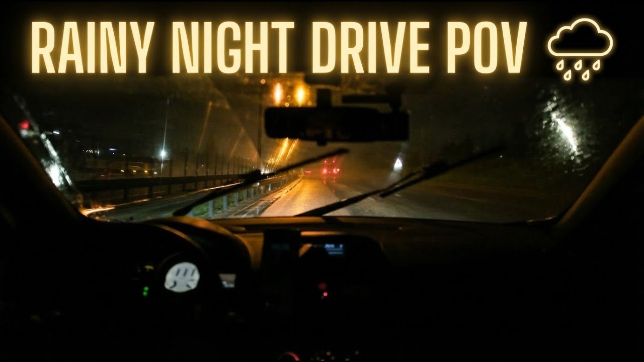Driving in Heavy Rain at Night 🌧️ Highway Run for Sleep & Study | 4K 60fps ASMR