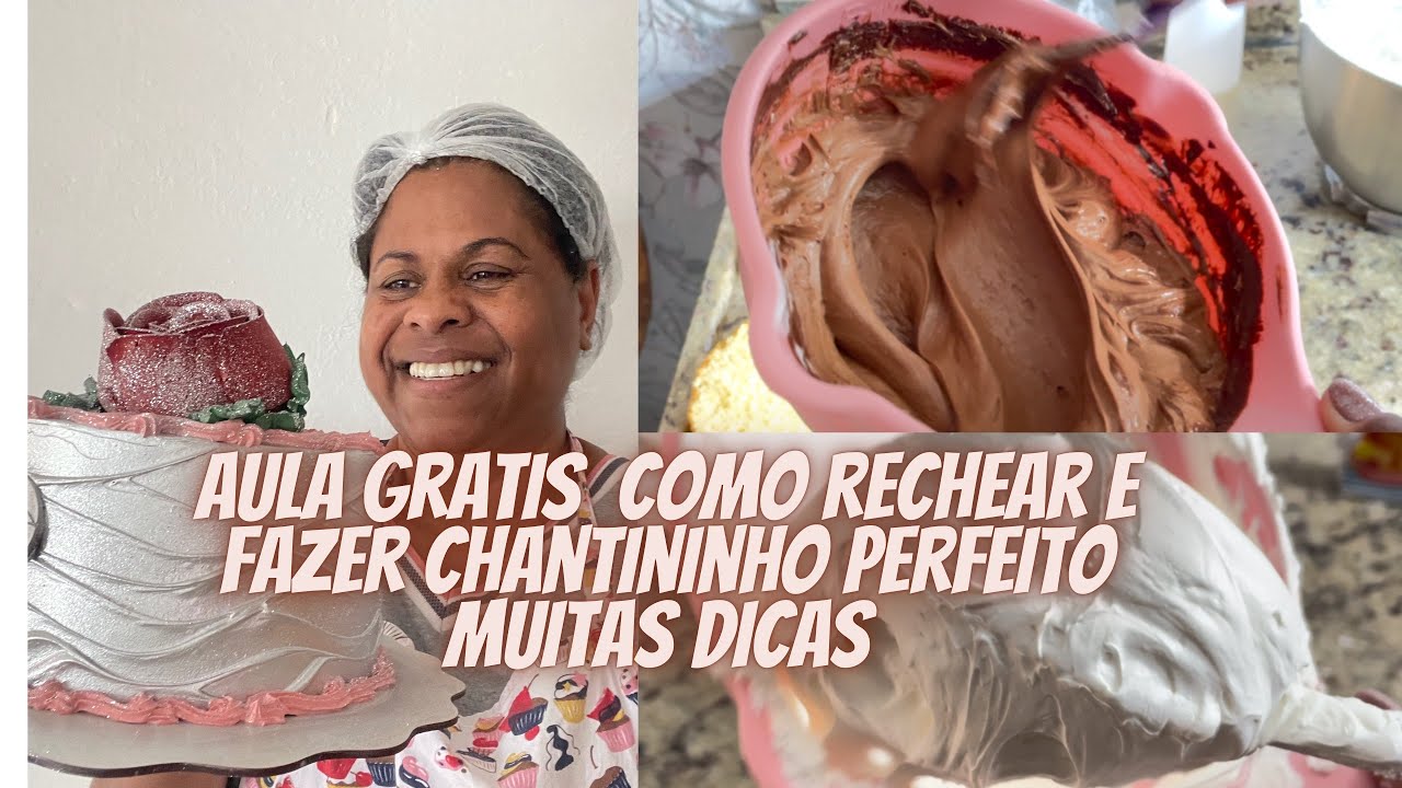 AULA GRÁTIS COMPLETA RECHEIO DE CHOCOLATE +COMO HIDRATAR CHANTILLY TÉCNICAS  IMPERDÍVEIS E DICAS