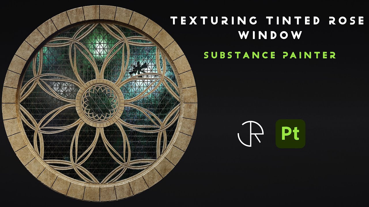 Texturing a Tinted Glass window in substance painter
