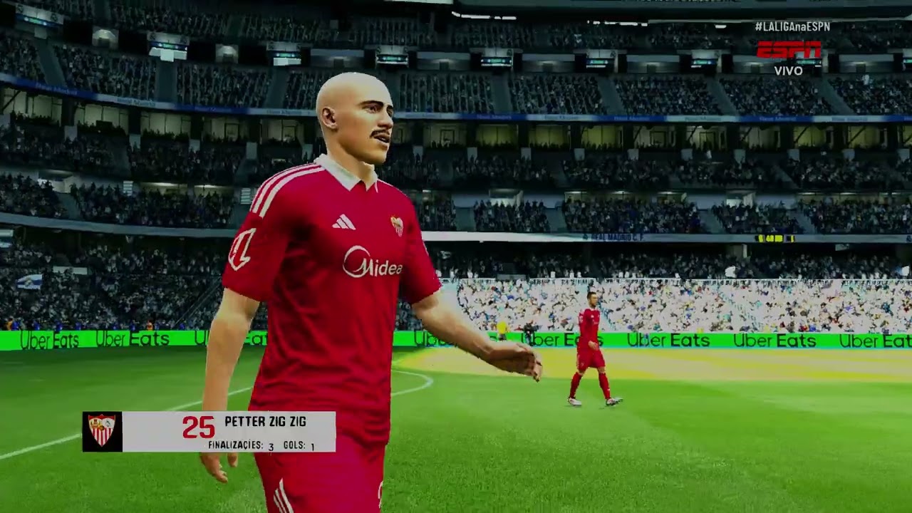 Jogando contra o Real Madrid na LaLiga