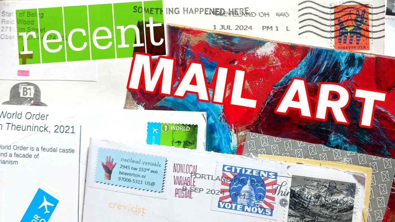 Recent Mail Art  #mailart #artiststamps #correspondenceart