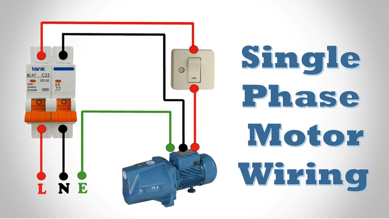 Single Phase Motor Wiring | Single Phase Motor Connection with Switch | House Wiring |