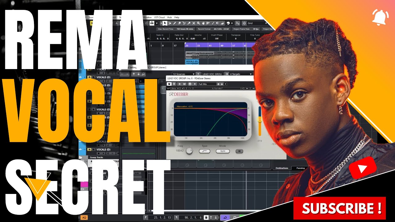 Rema Vocal Sound: Afrobeat Vocal Mixing in Cubase (Cubase 10/11/12) (FREE Vocal Presets!)