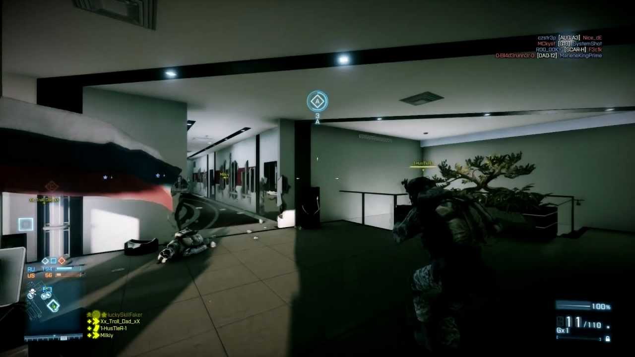 BF3 How to get the JNG-90 Tips & Tricks Conquest Domination on Ziba Tower - Close Quarters Gameplay