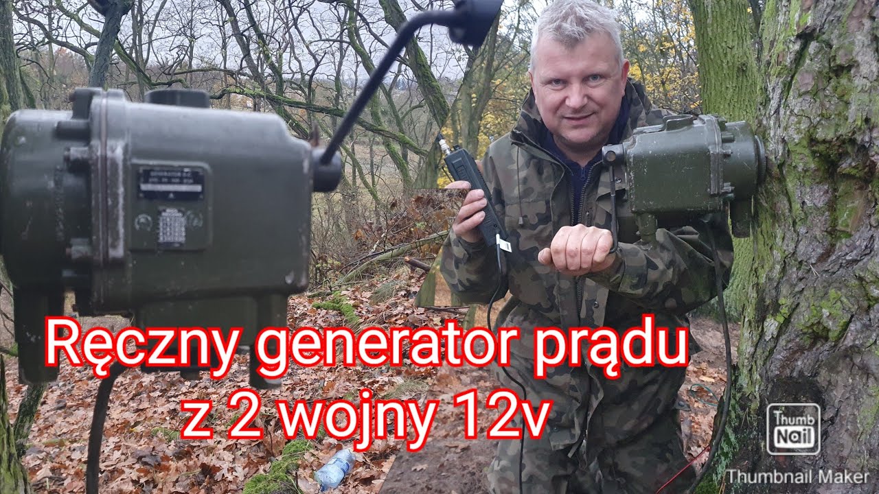 Darmowa energia! Ręczny generator prądu z II wojny światowej 12V