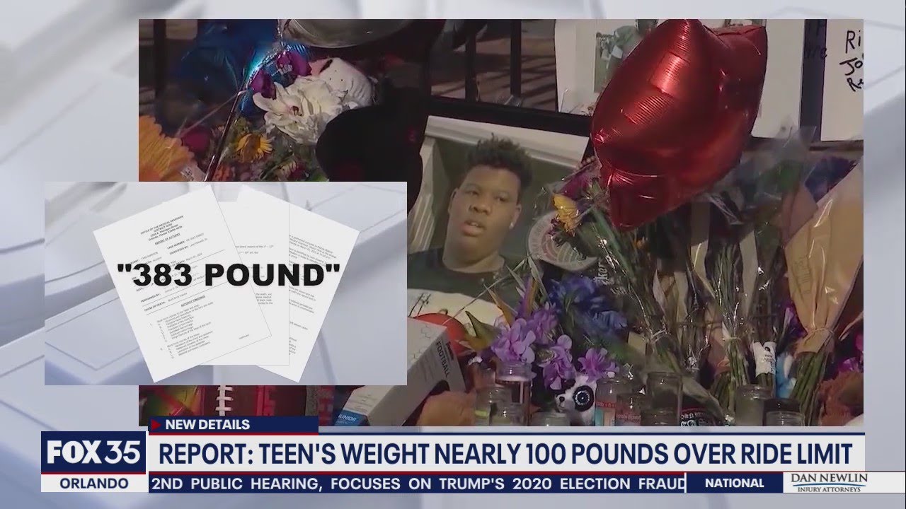 Report: Teen's weight nearly 100 pounds over ride limit