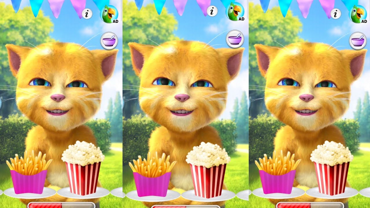 Talking Ginger 2 cat free game 🐈😺🍉🍅🥒🧅🍏🍍🍊🍌🥬🫒🍇🥦🥭🍑🍐🍋 tom funny tv