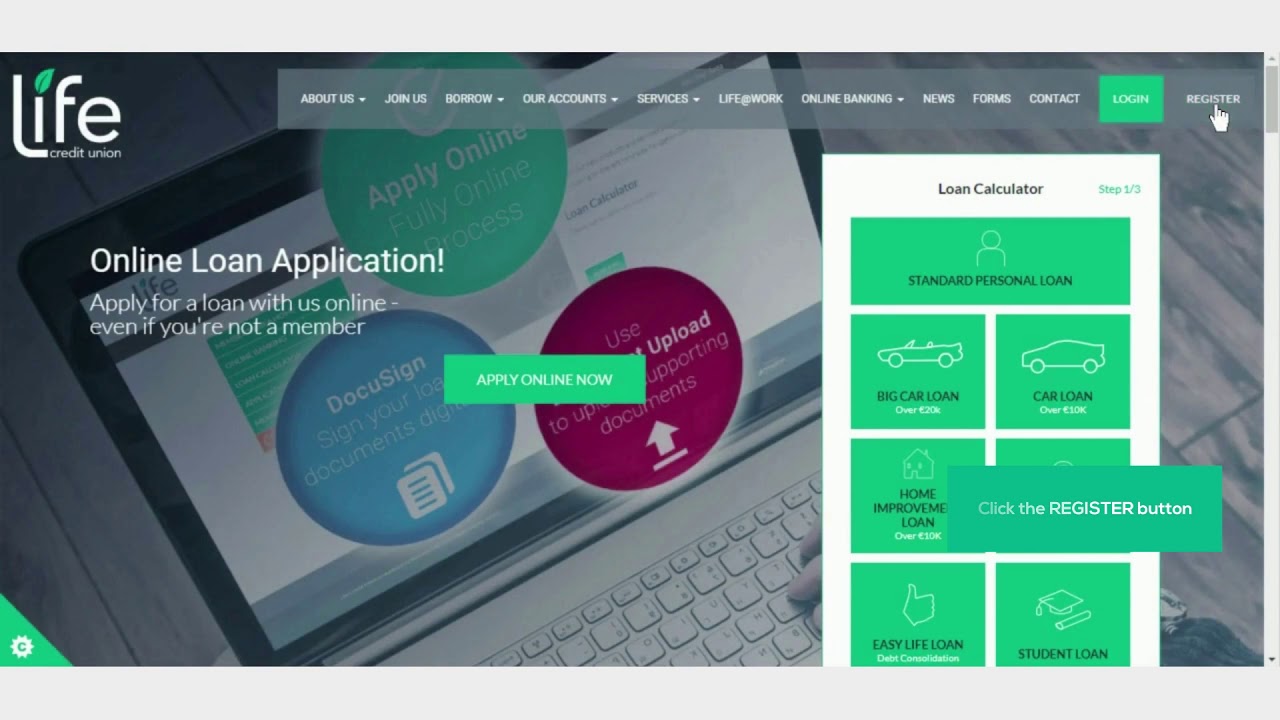 How to with Life CU  - Register Online