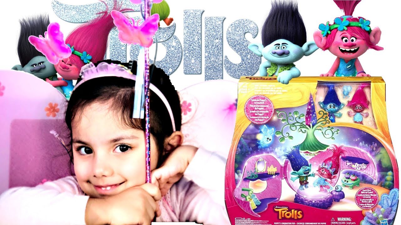 DURU DOĞA | TROLLER POPPY VE ÇALI (Branch) TAÇ GİYDİRME OYUN EVİ (Hopidik Video)