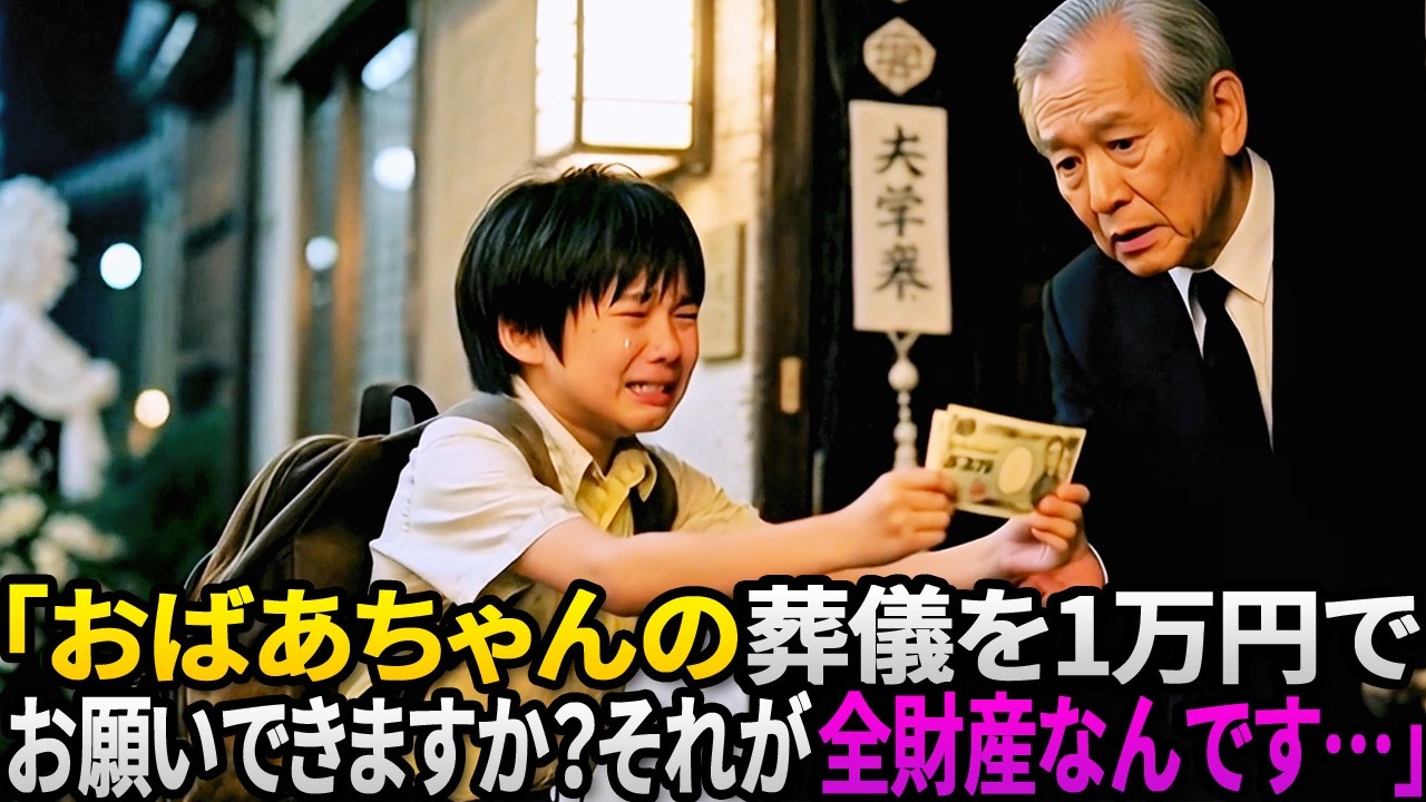 「おばあちゃんの葬儀を1万円でお願いできますか？ それが全財産なんです…」その後に起きた出来事は、思わず涙がこぼれる… 【感動的な物語】