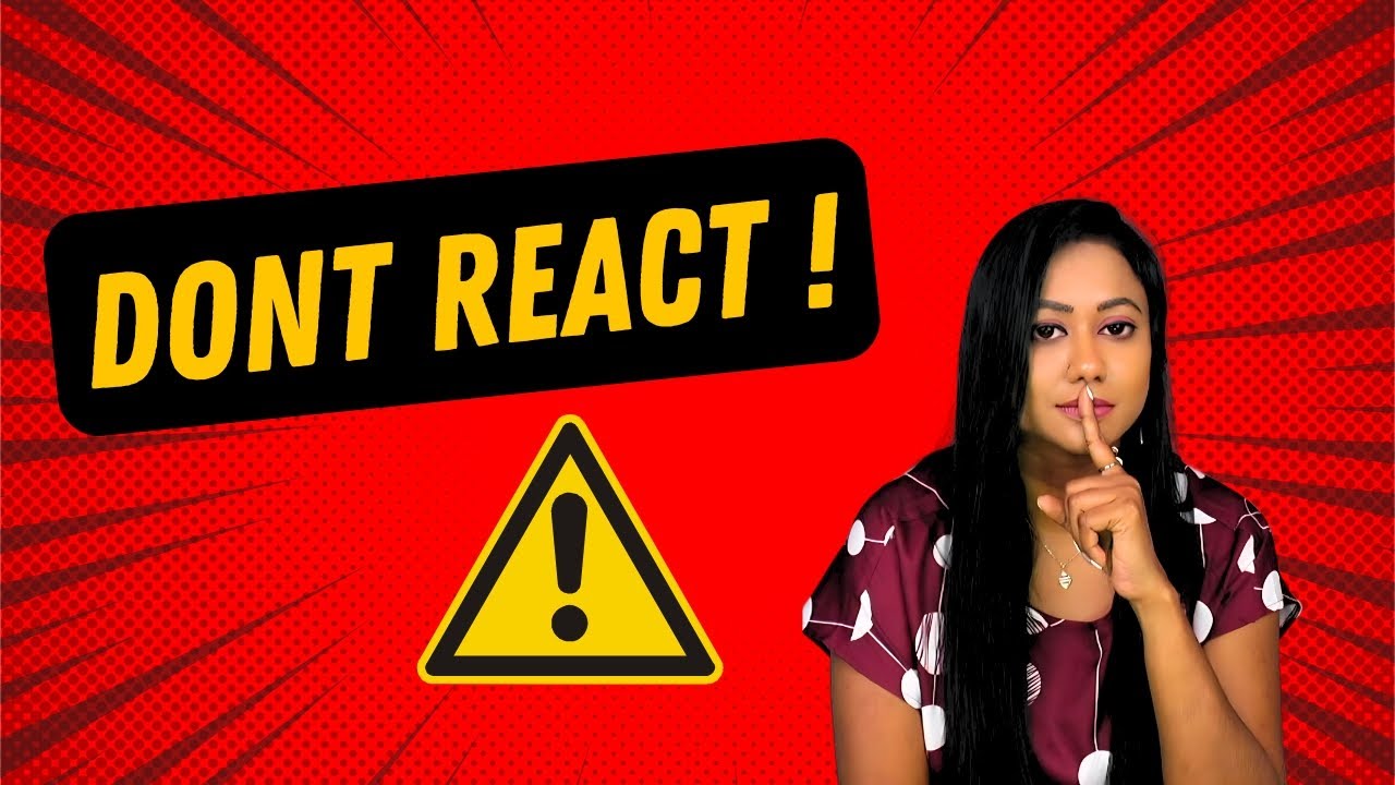 STOP Reacting! The Power of NOT Reacting Will Change Your Life Forever (Tamil)
