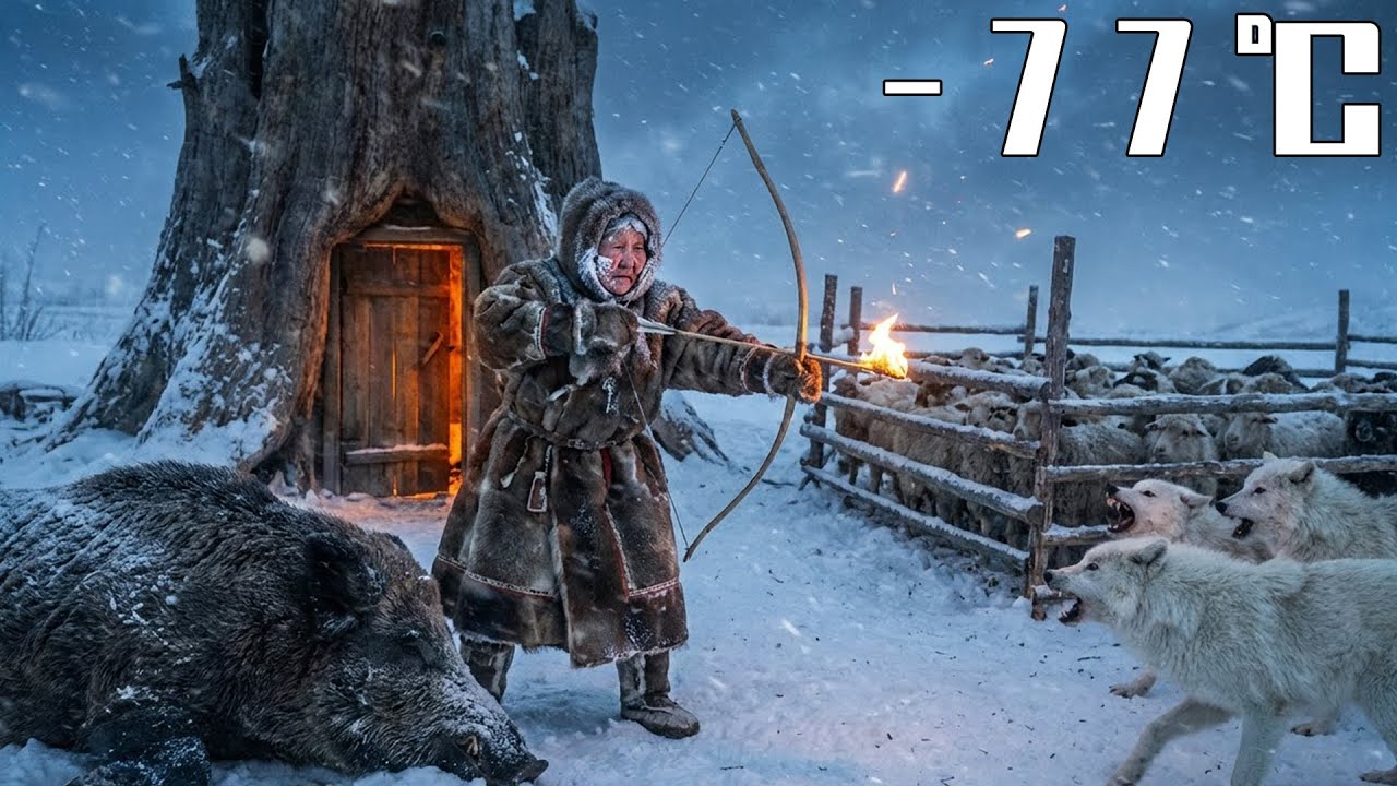 -77°C: 80-Year-Old Yakut Woman in Tree-Trunk Home Fights Wolves, Saves Sheep, Hunts 1000kg Boar