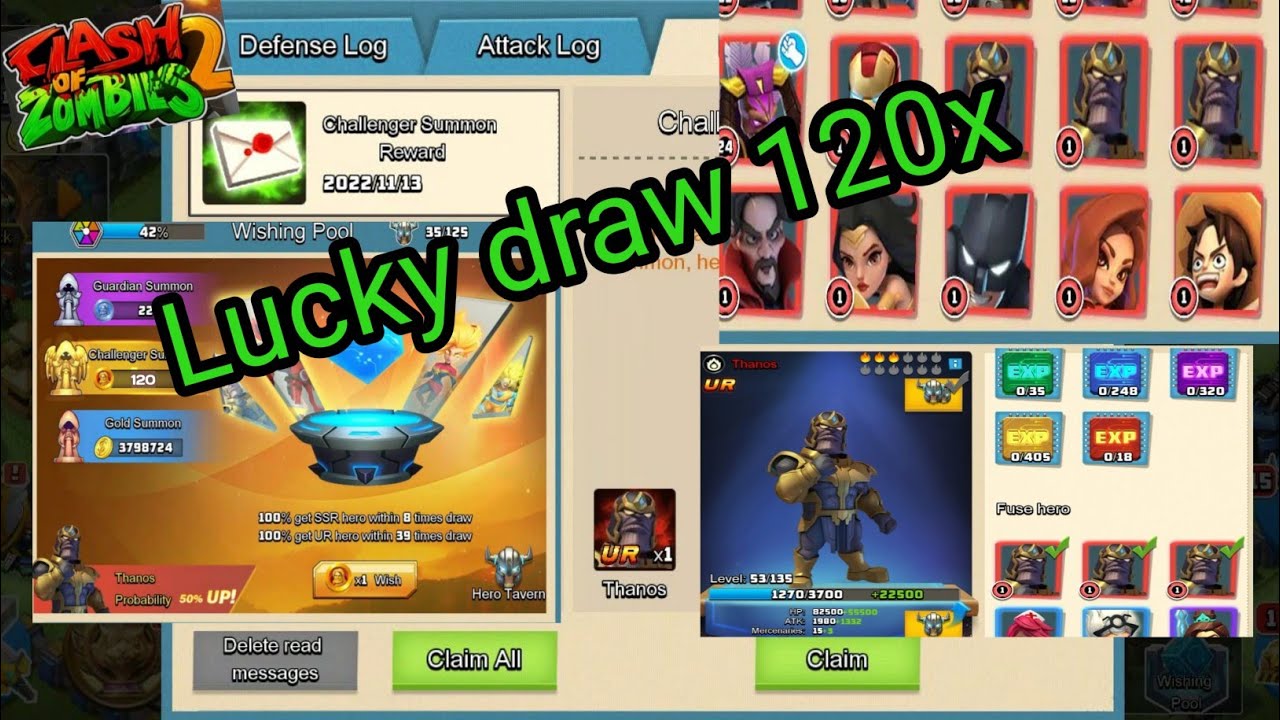 Heroes Celeb-Thanos and yes luckily got him on pool/MAGE strange and more||CoZ2/Clash of Legends
