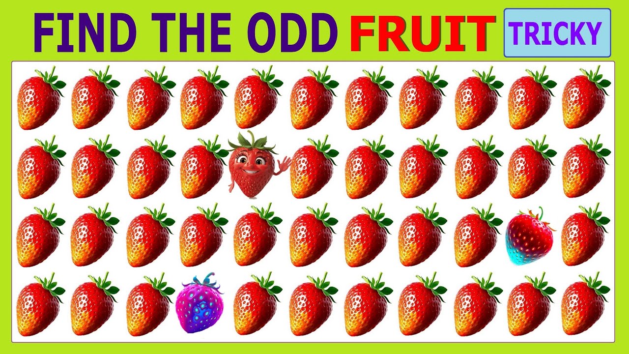 Find The Odd Fruit Before Time Runs Out! Only Sharp Eyes Can Spot The Different One!