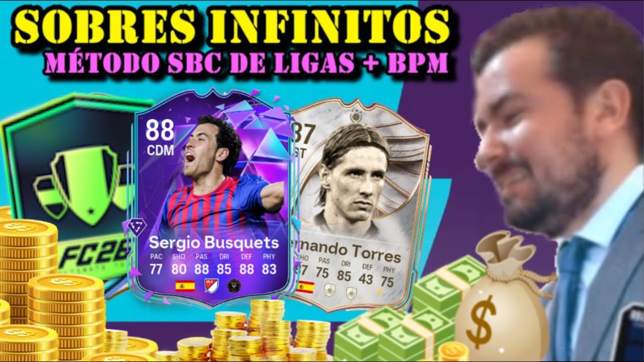 SOMOS RICOS ✅ Vuelven los SBC DE LIGAS y los SOBRES INFINITOS a FC 26 🚨 M&eacute;todo para GRINDEO INFINITO