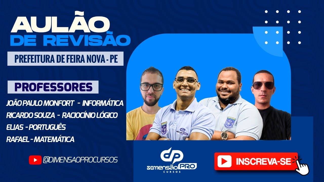 Aulão para o Concurso da Prefeitura de Feira Nova-PE / Banca Funvapi (Fundação Vale do Piauí)
