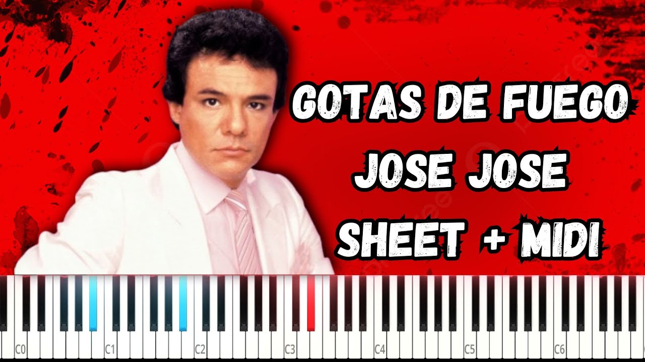Gotas de Fuego / Jose Jose PIANO TUTORIAL SHEET + MIDI #piano #josejose