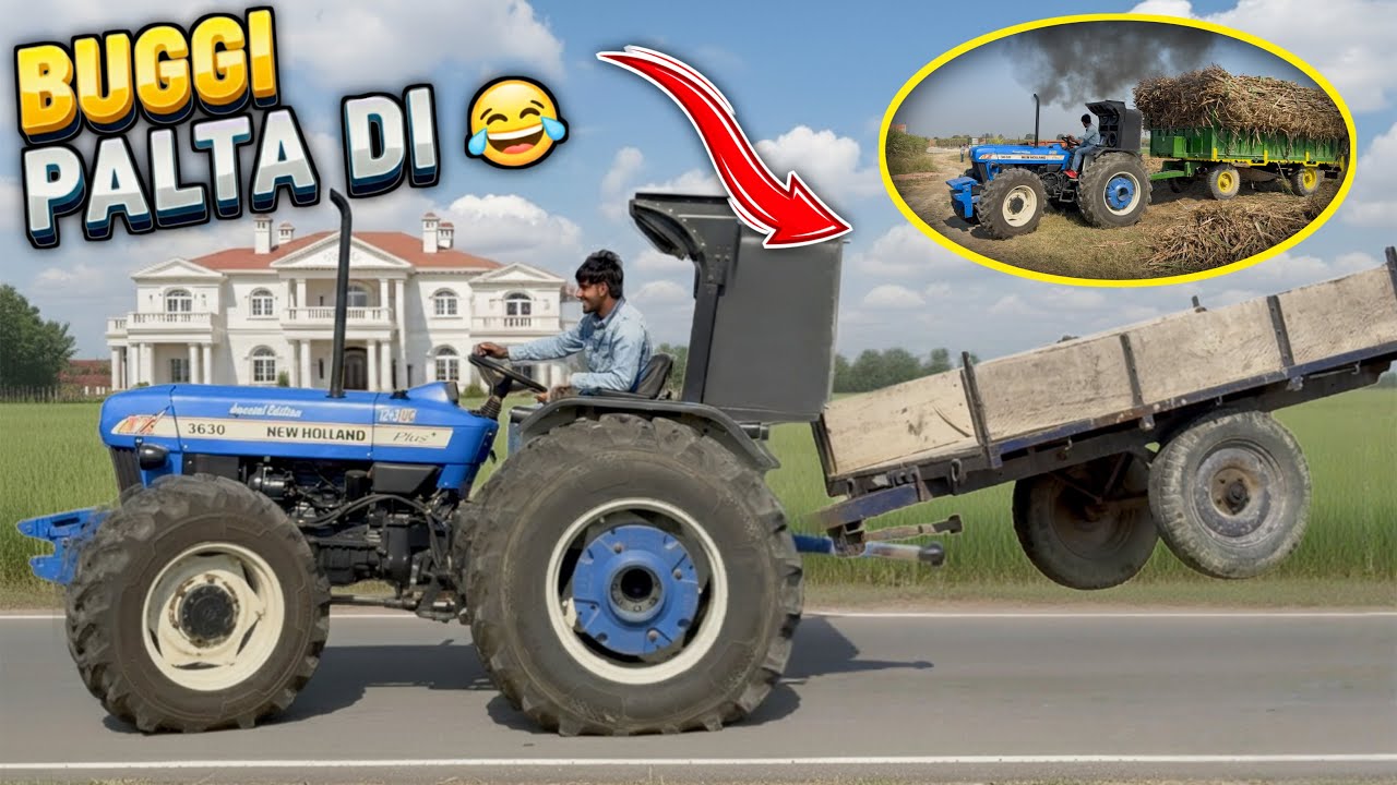 😱Bulldozer ने बुग्गी तोड़ दी || trolly कि बना दी रेल 