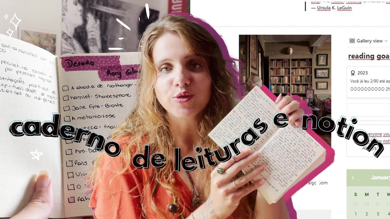 caderno de leituras e notion: dicas de como organizar o seu | reading journal | 2023