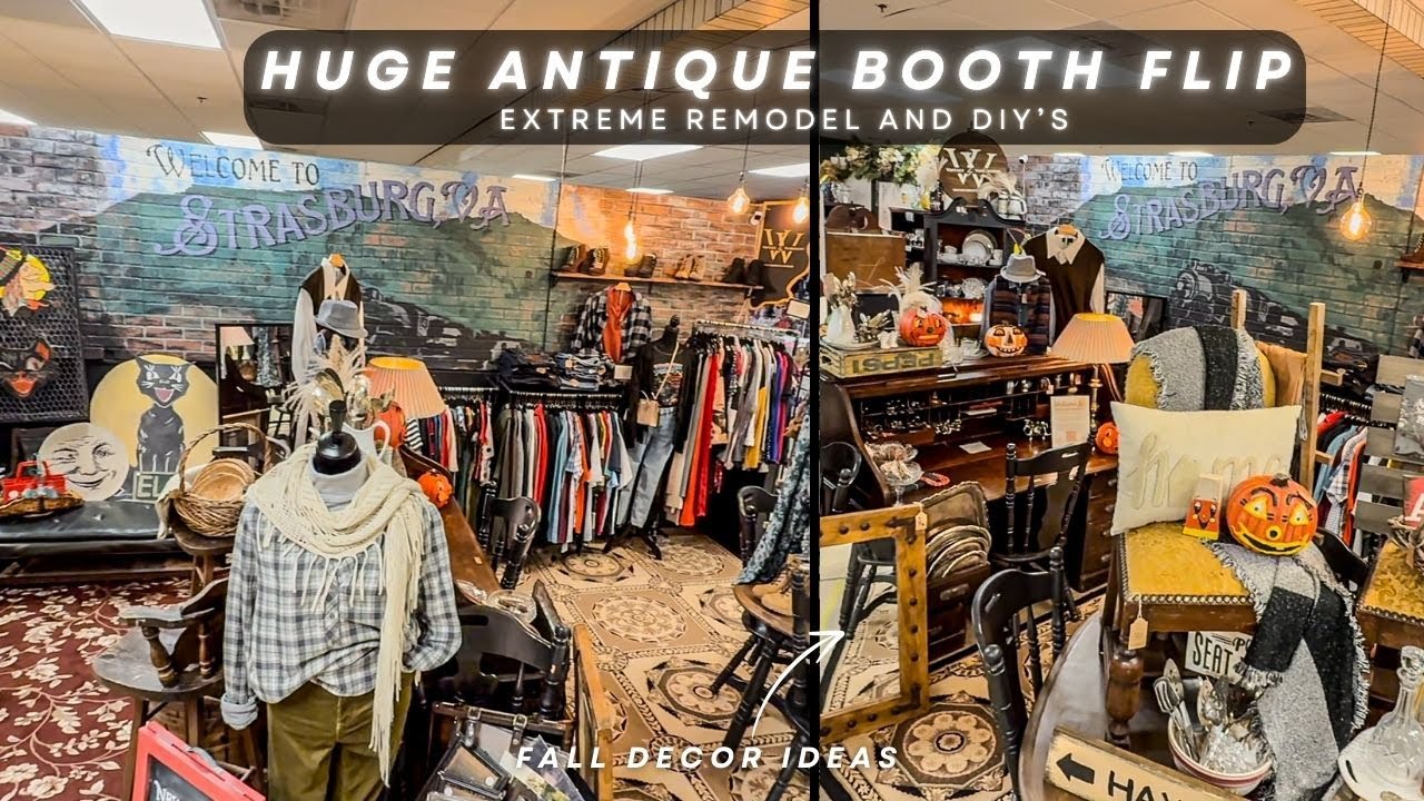 BIG Antique Booth Reset!! Expansion and adding New Fall Inventory