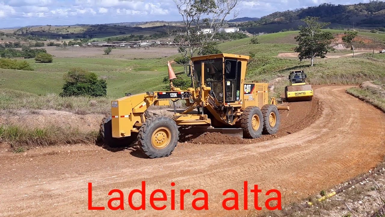 Limpeza e patrolamento de estrada ladeira alta motoniveladora 120k/patrol/pipa/retro e rolo chapa