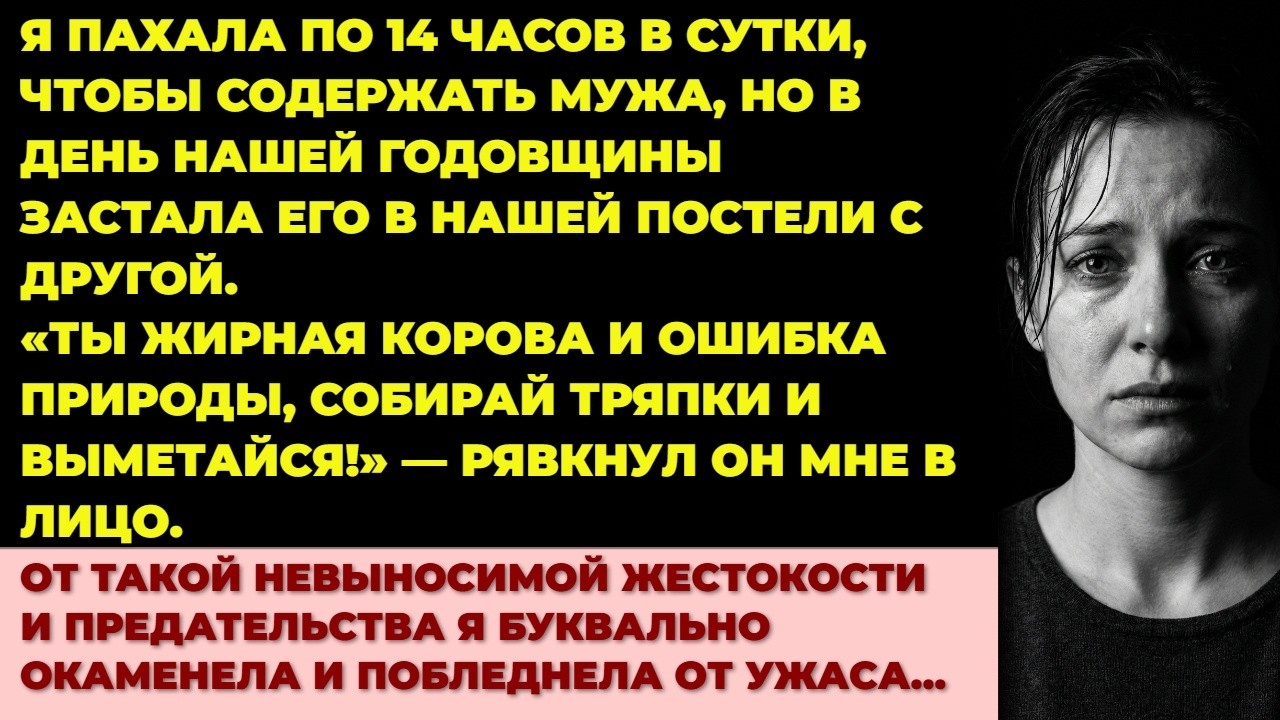 Я пахала 14 часов ради мужа, а он выгнал меня на улицу. Жуткая расплата…