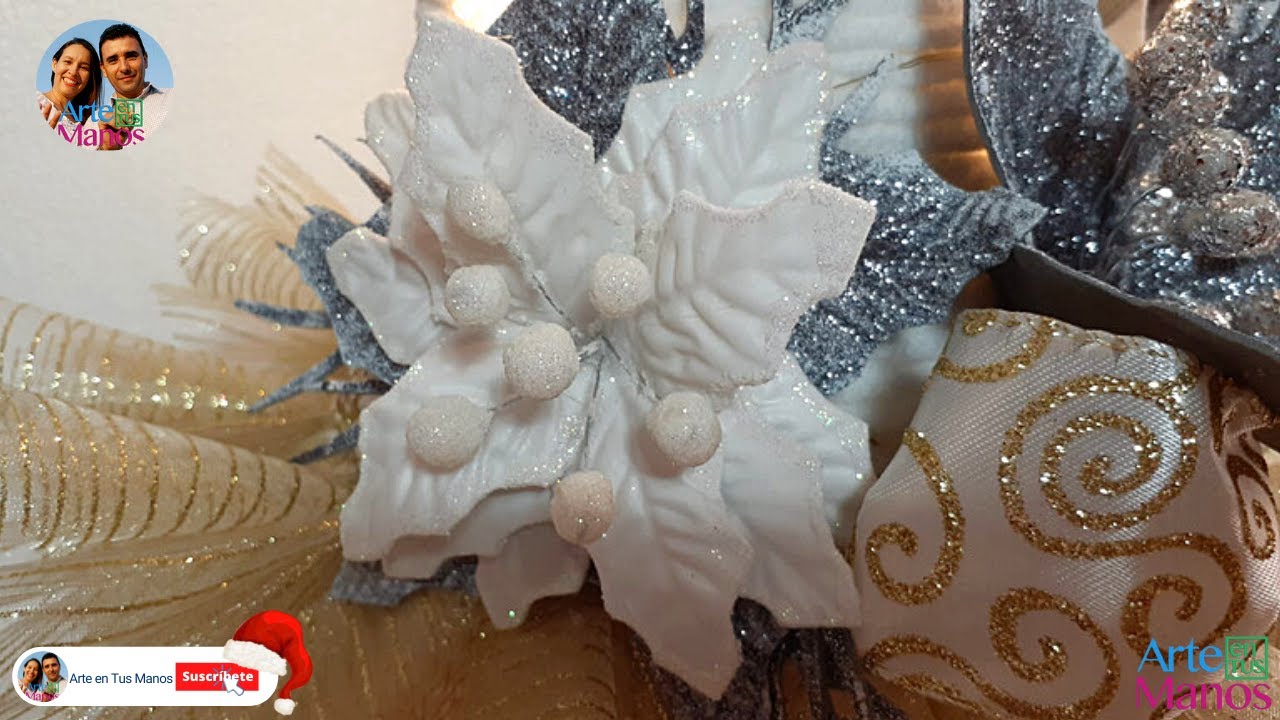 🔴Cómo Hacer FLORES DE NAVIDAD FÁCIL | FLOR DE NOCHEBUENA Con Arte en Tus Manos🍁