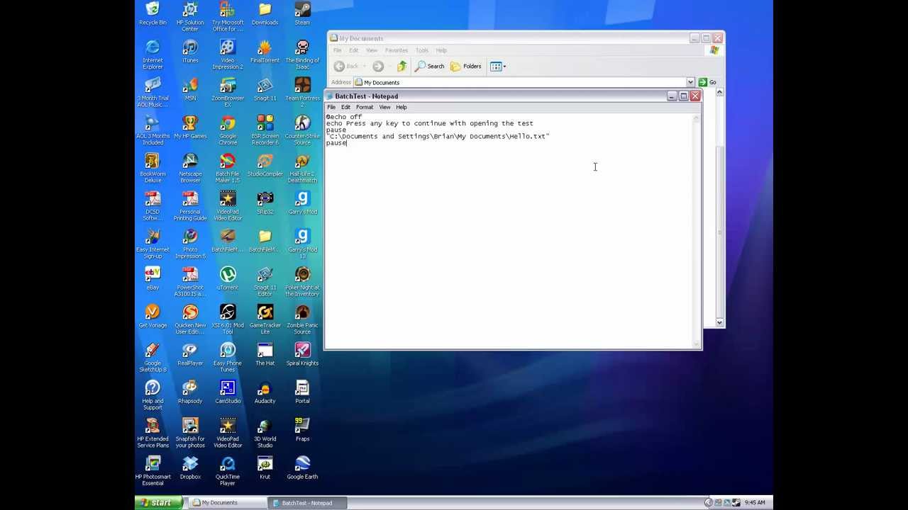 How to create a Batch file that runs Programs