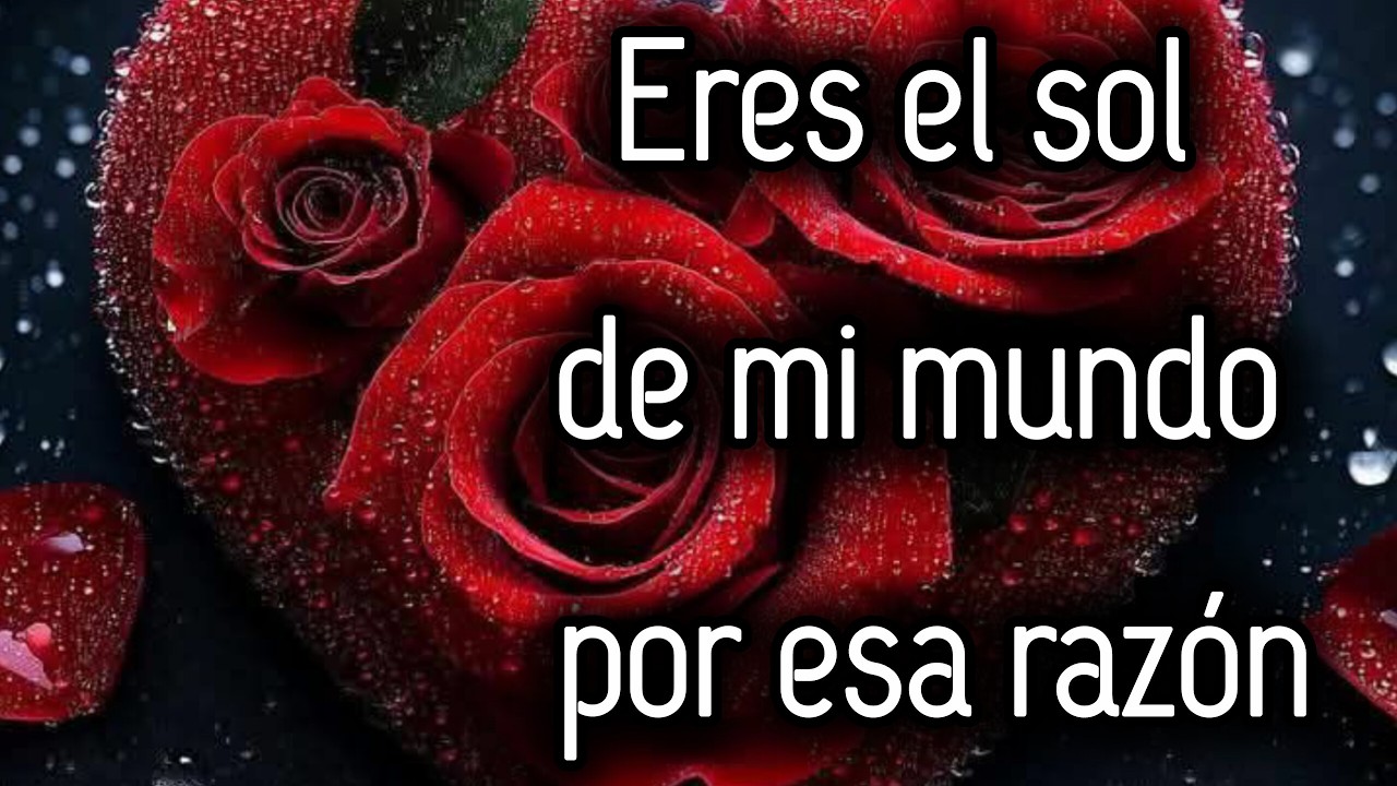 Eres el sol de mi mundo por esa razón