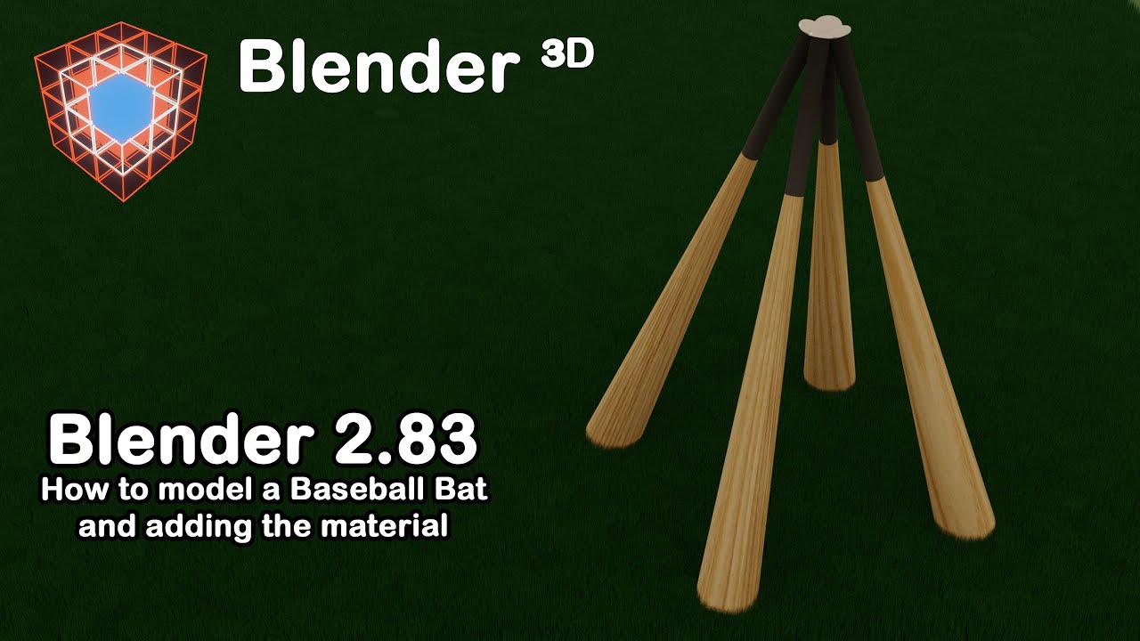 Blender 2.83 Tutorial: Modelling a baseball bat and material