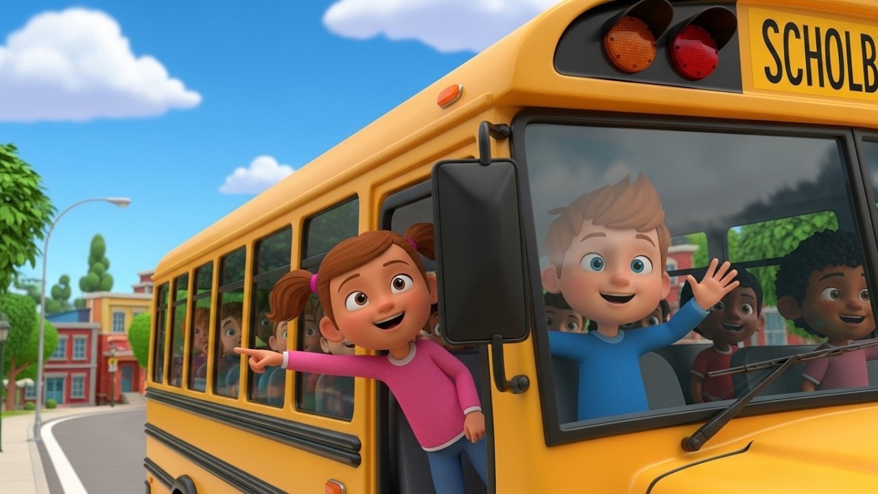 Wheels on the Bus 🚌🎵 | Classic Kids Song | Fun Sing-Along Nursery Rhyme