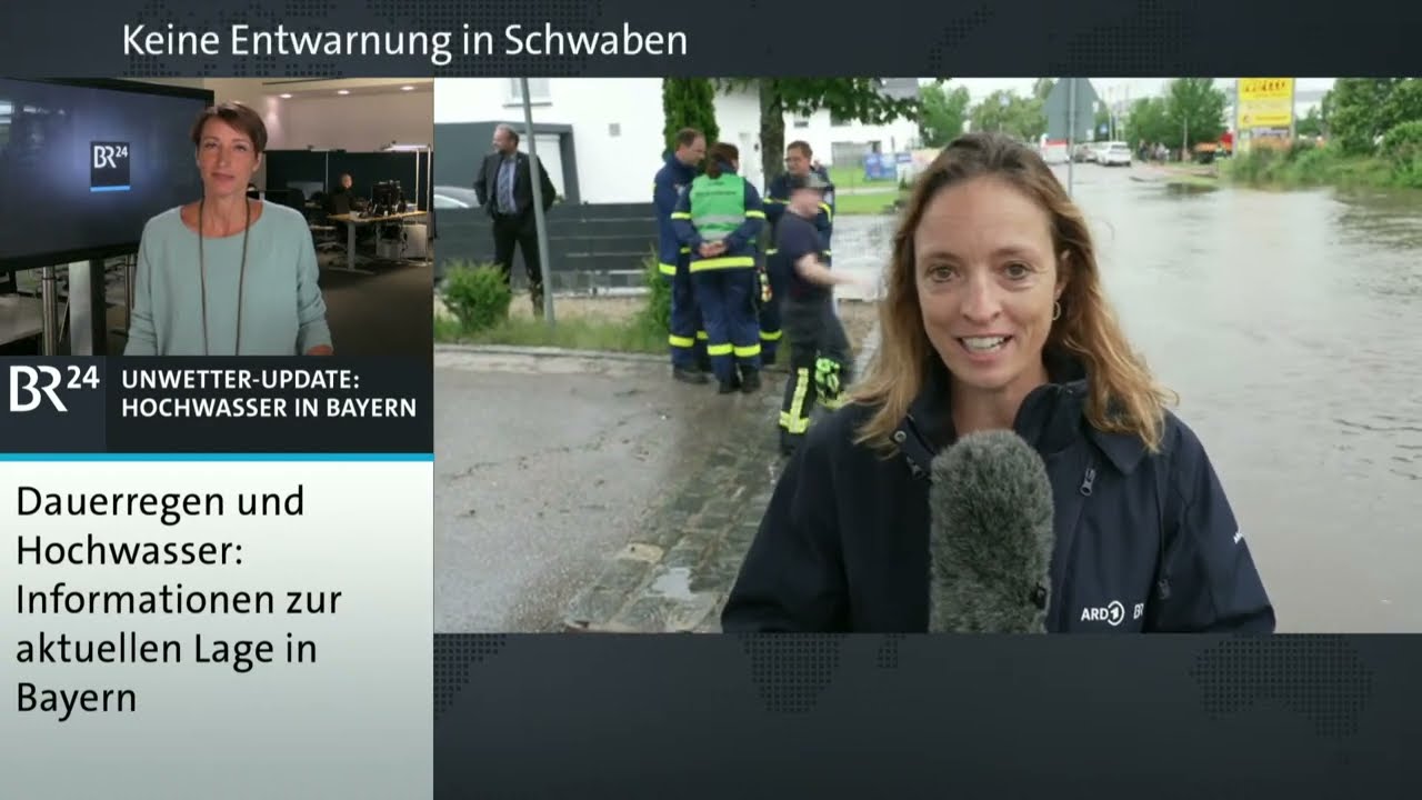 BR24live: Wetter Update - Hochwasser in Bayern