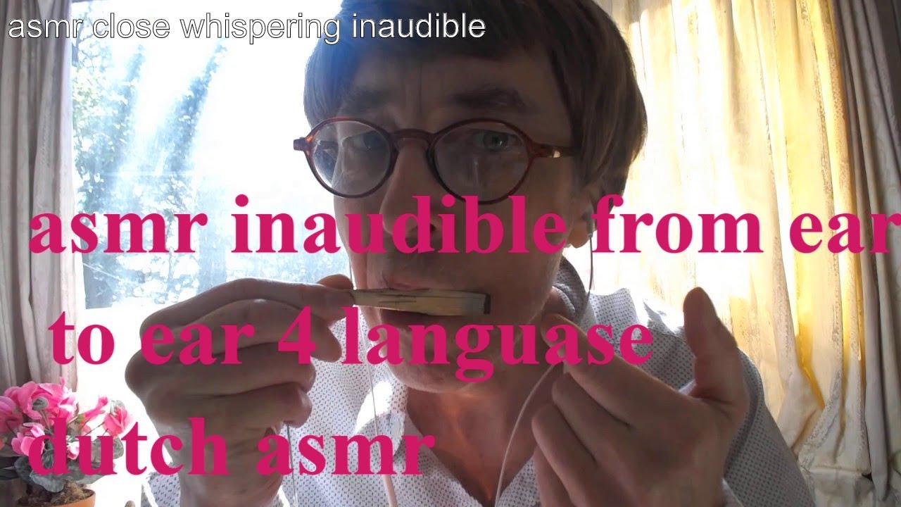 #ASMR CLOSE whispering inaudible (also languase) in 4 languase jawharp asmr handmovements dutch asmr