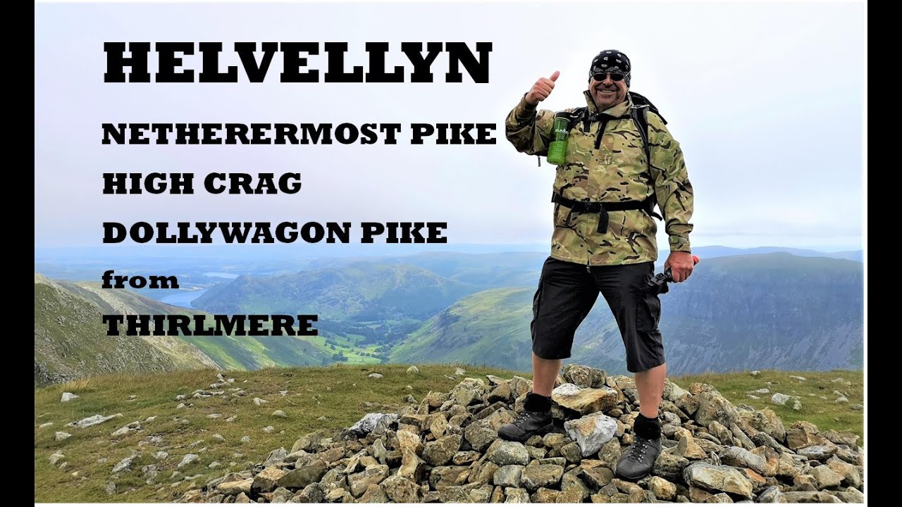 HELVELLYN, NETHERMOST PIKE, HIGH CRAG, DOLLYWAGON PIKE, from THIRLMERE.
