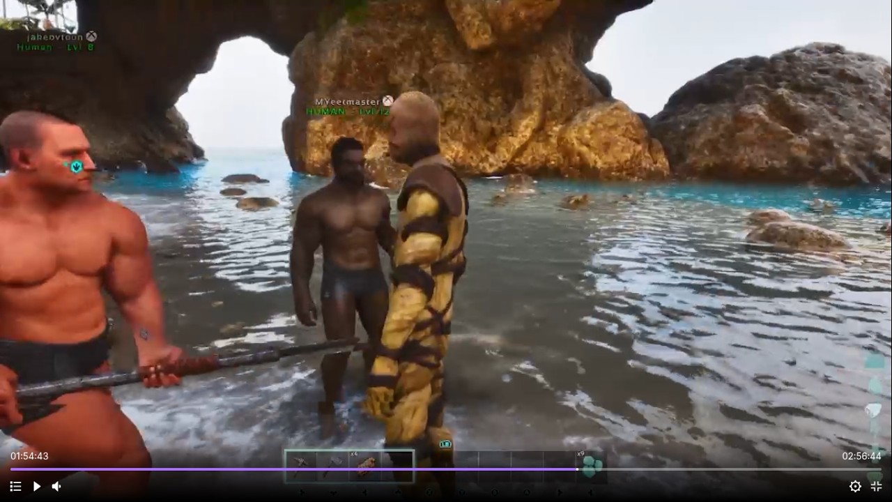 playing arc with my friends