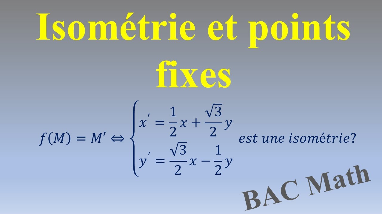 Exercice sur les isométries