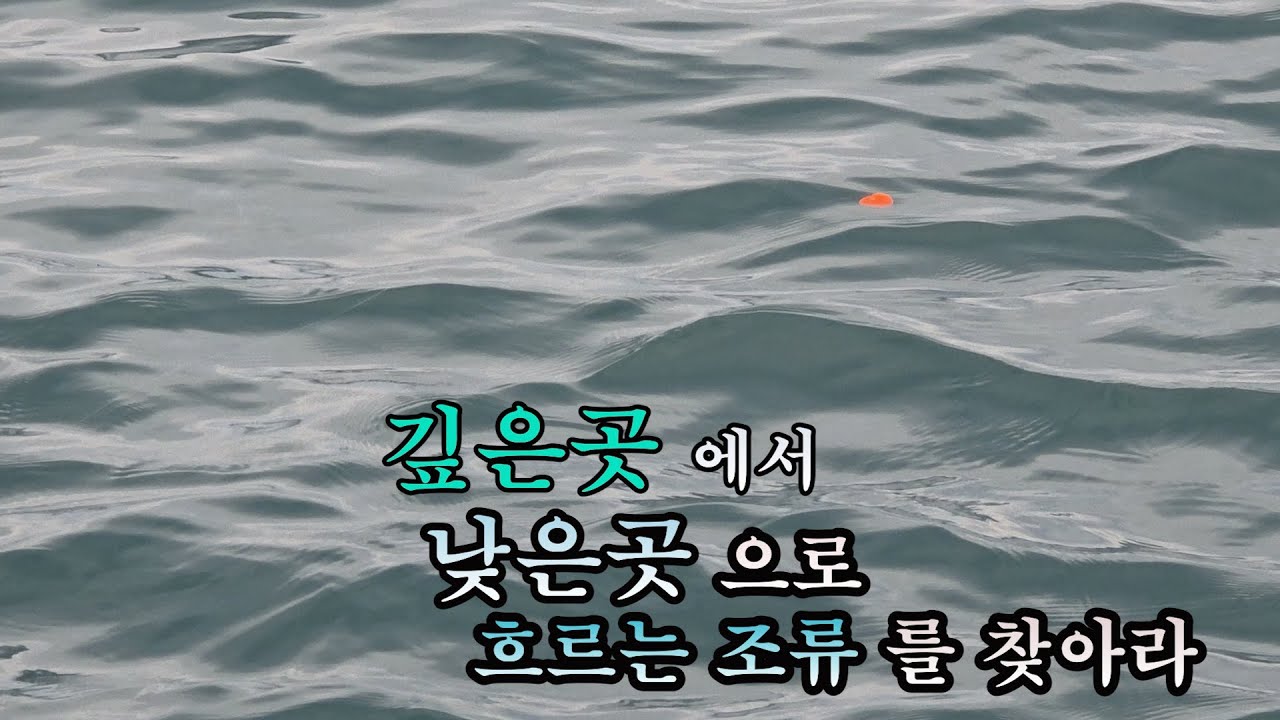 조류?깊은곳에서 낮은곳으로 흐르는 조류는 감성돔 낚시의 이상적 조류