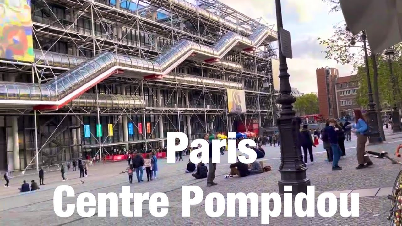 Paris city walks   Centre Pompidou Beaubourg   Paris, France 4K