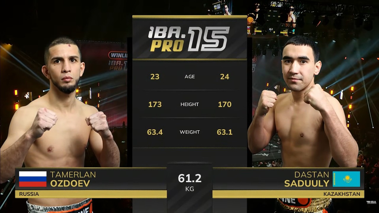 Tamerlan Ozdoev 🇷🇺 vs Dastan Saduuly 🇰🇿 | IBA.PRO 15 | March 12, 2026 | Saint Petersburg, Russia