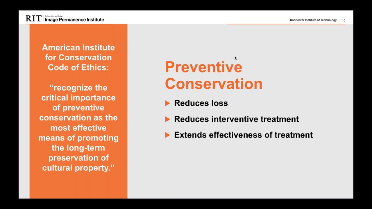 Webinar: Preventive Conservation and the Role of Environment