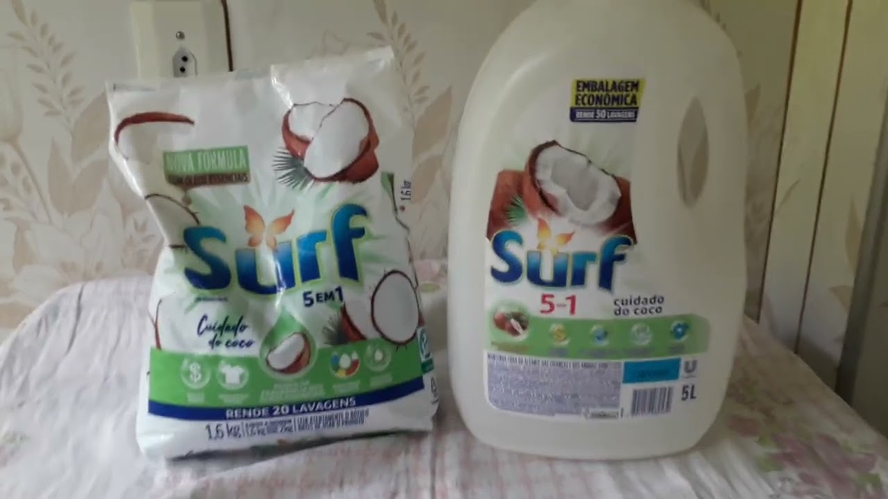 sabão surf meu queridinho coco líquido e pó. #sabão #lavaroupas #resenhasdeprodutos