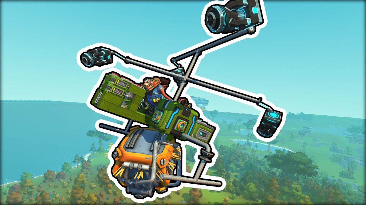 We Built a Sky Crane Helicopter to Rescue Caged Farmers! (Scrap Mechanic Co-op Ep. 55)