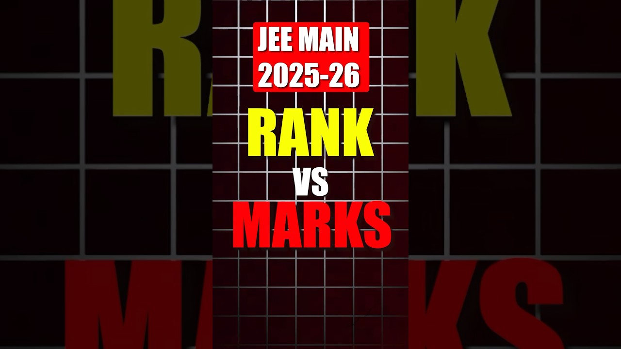 🤯EXPECTED RANK Vs MARKS for JEE MAINS! ✅| #jee2025 #jee2026