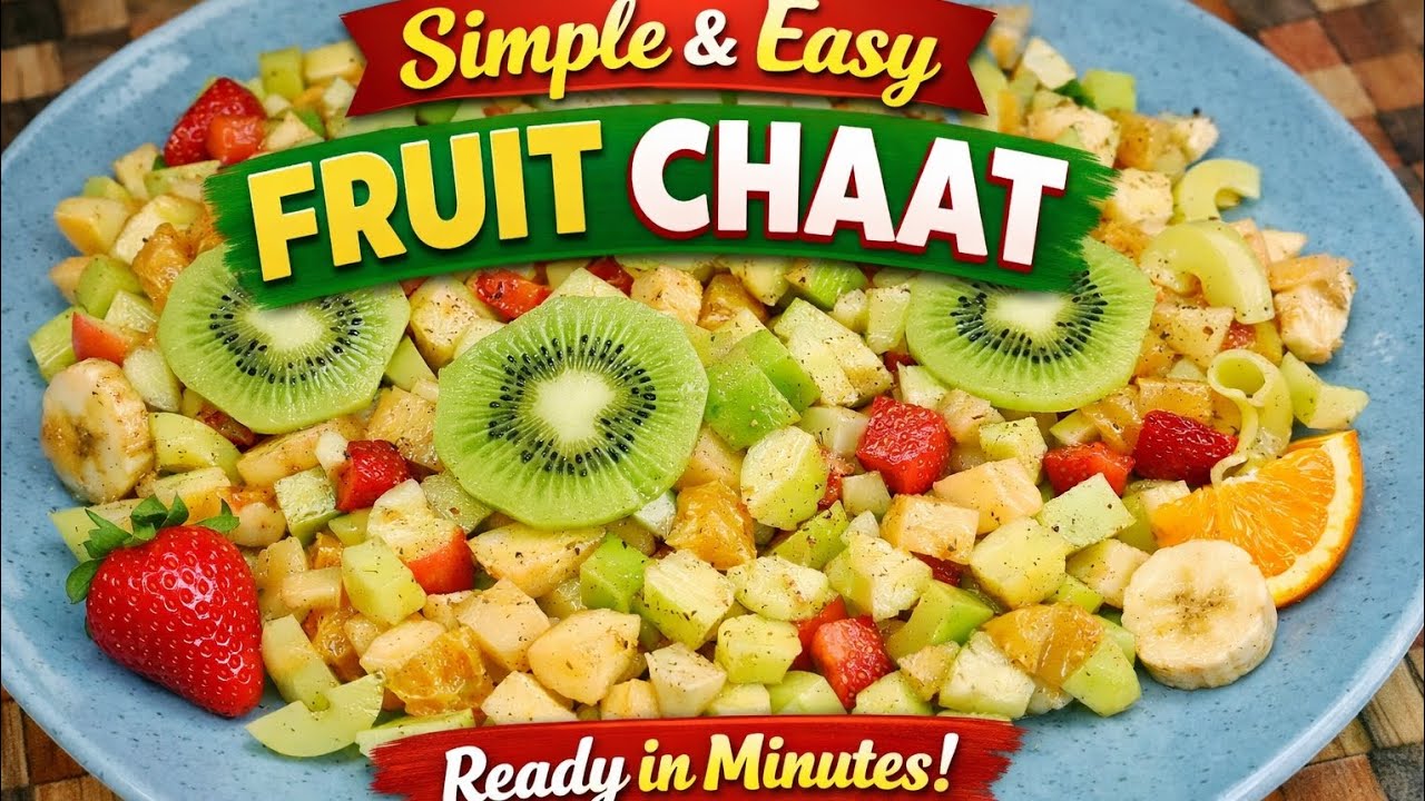 5 Minute Simple Fruit Chaat Recipe | Healthy & Tasty