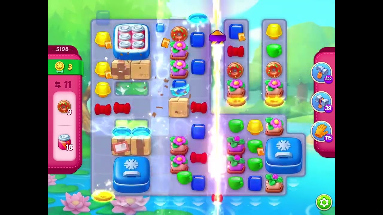 Homescapes Level 5198 With No Boosters - Super Hard Level