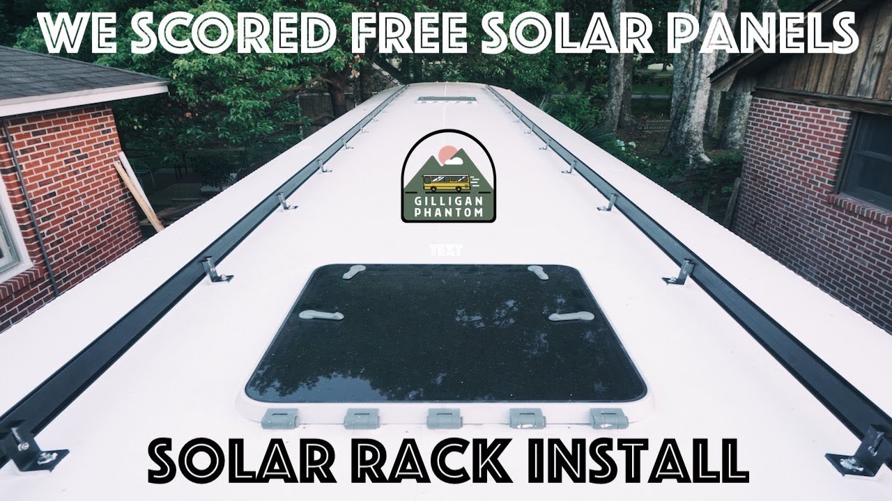 Skoolie Solar Deck/Roof Rack Installation: School Bus Conversion Ep 17