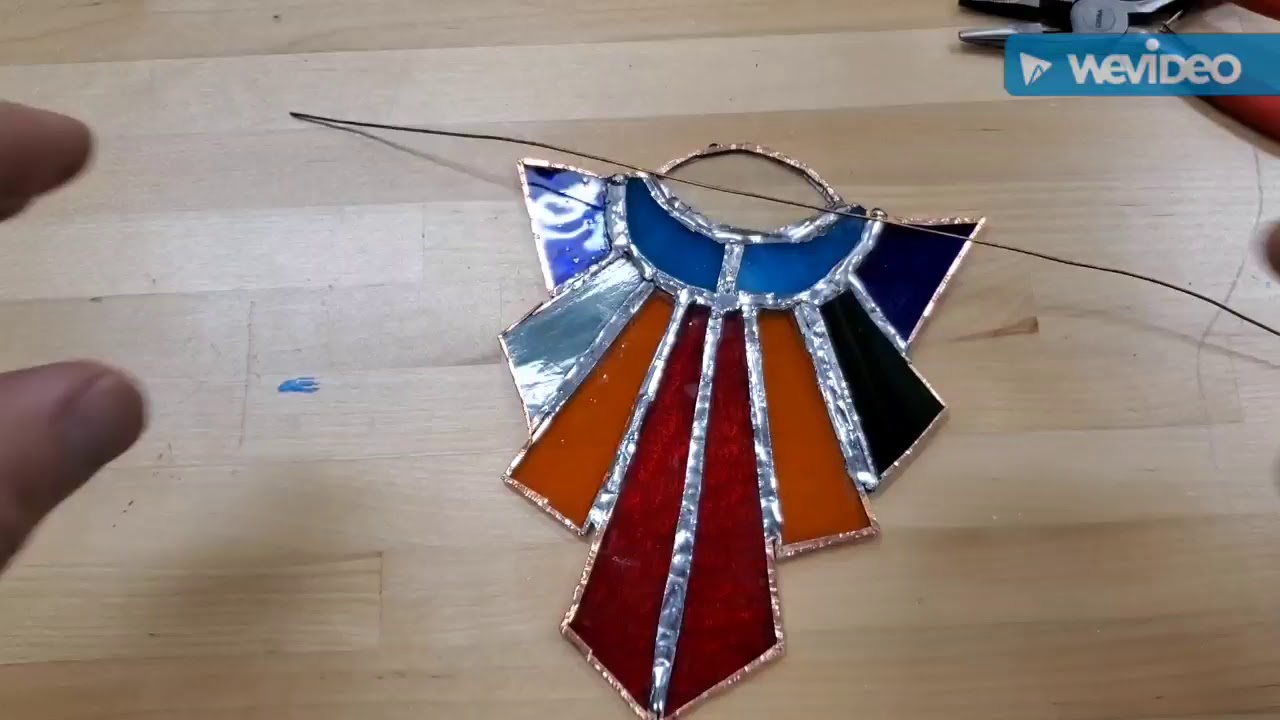 stained glass. how to solder a wire around the outside