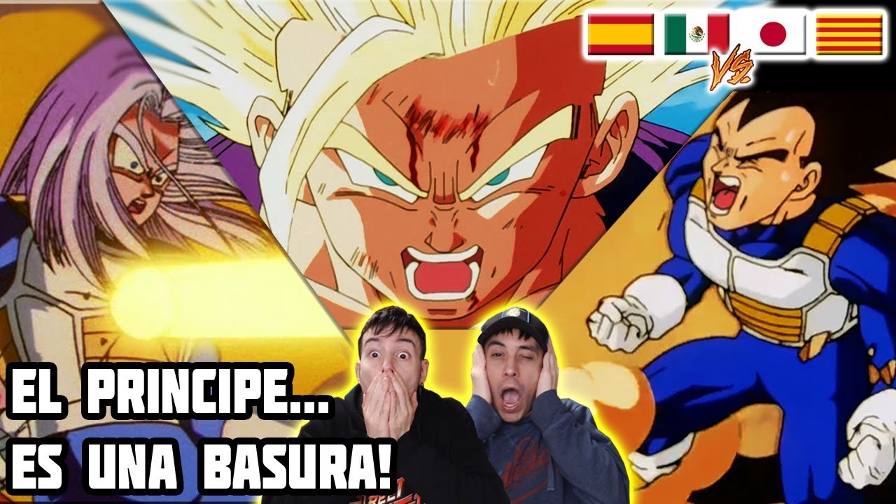 ESPAÑOLES REACCIONAN A DRAGON BALL DOBLAJE LATINO 💥VEGETA SE ENFADA POR LA MUERTE DE TRUNKS💥