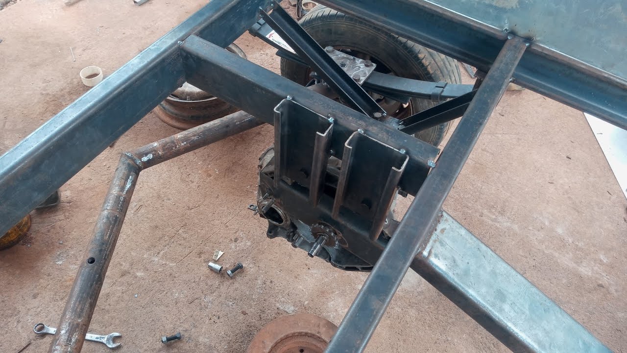 As médias pra centralizar a caixa do Fiat Uno no TRICICLO COM MOTOR DE MOTO