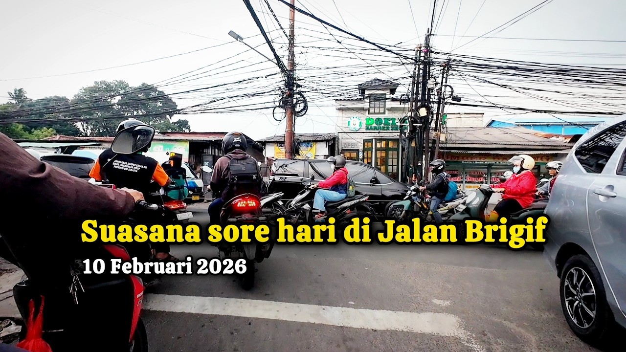 Suasana jalan Brigif kec.Jagakarsa sore hari 10 februari 2026 - BABEH INAL